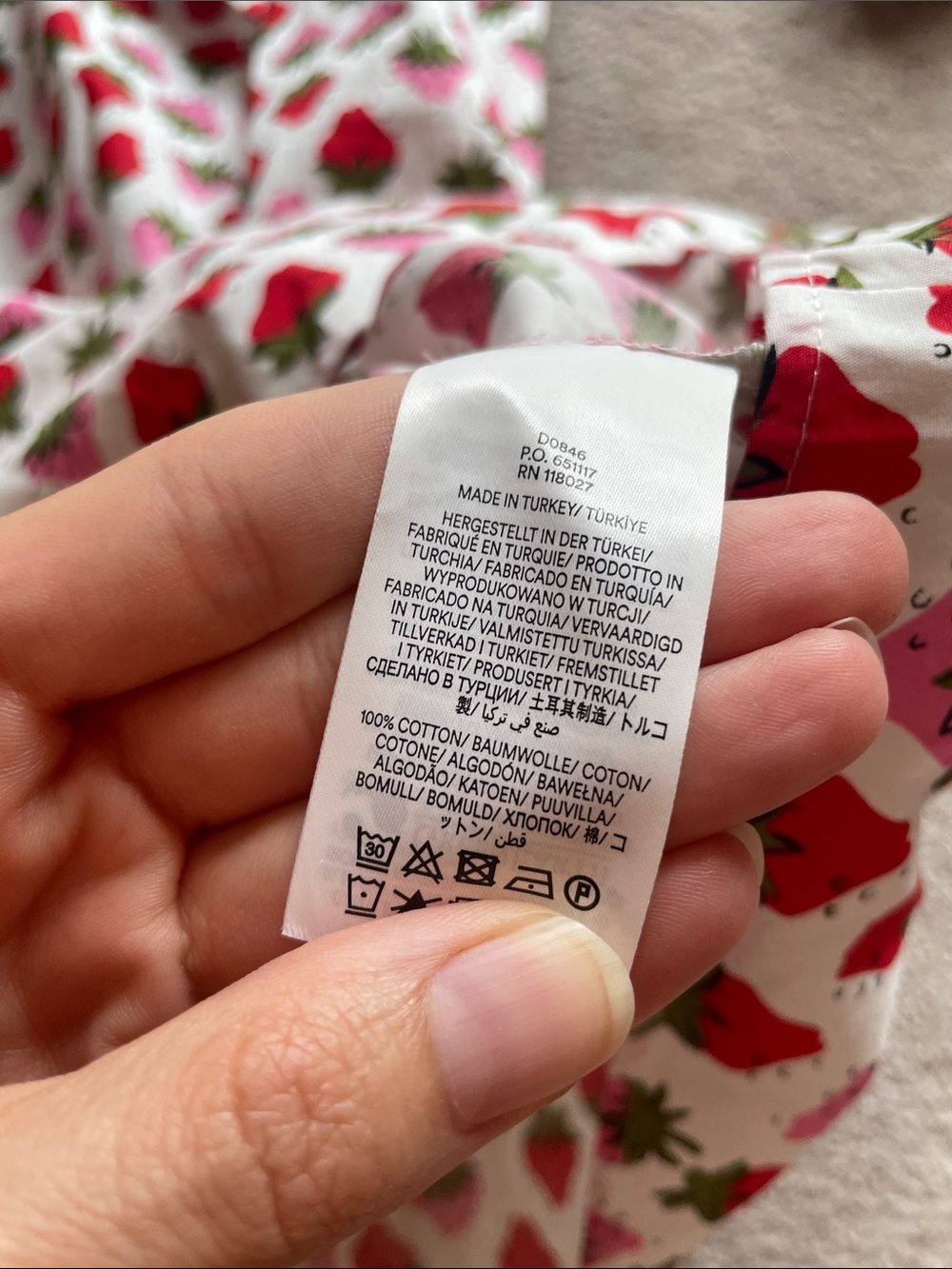 Boden White Strawberry-Print Long Sleeve Shirt Dress - Picture 3 of 5